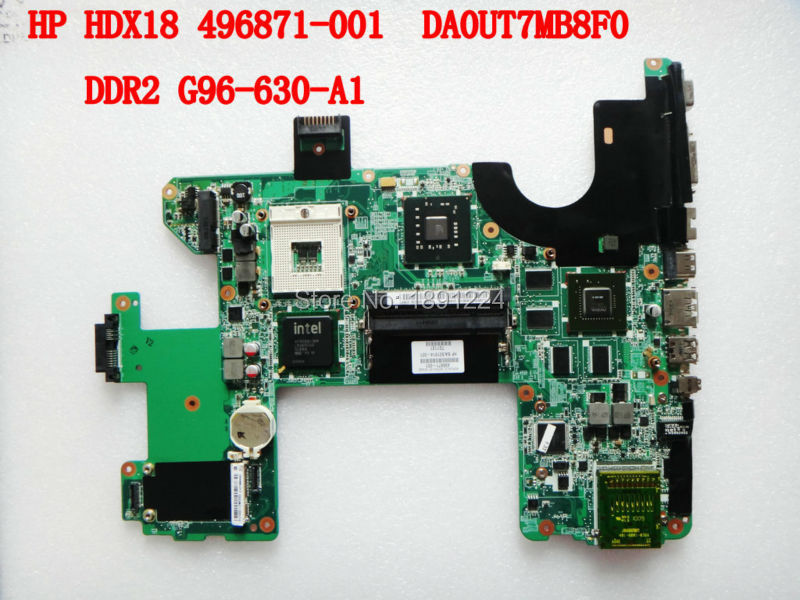 FOR HP HDX18 Laptop Motherboard 496871-001 Mainboard DDR2 PM45 G96-630-A1 graphics DA0UT7MB8F0 Fully Tested Good Condition