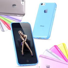 5C Super Soft Transparent Case For Apple iphone5c Ultra Slim TPU Silicone Gel Cell Phone Back Cover