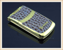 Luxury Diamond Flip Cover Mobile Phone V9 Elegant Women Cell Phones Support Russian Language Touch Screen