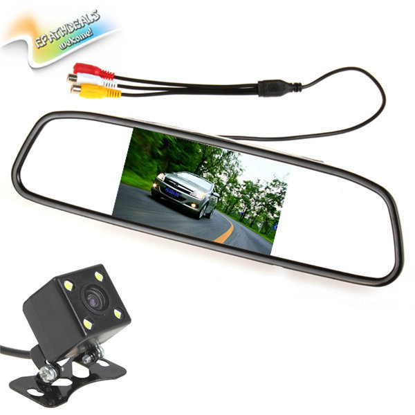 Univeral 4.3 Inch TFT LCD Auto Car Rear View Mirror Monitor Parking + Night Vision Car Rearview Reverse Camera 170 Wide Angle Univeral 4.3 Inch TFT LCD Auto Car Rear View Mirror Monitor Parking + Night Vision Car Rearview Reverse Camera 170 Wide Angle