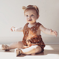 NEW Baby Rompers Summer Style Cotton Pearl Collar Red Baby Girls Clothing Set Kids Jumpsuit