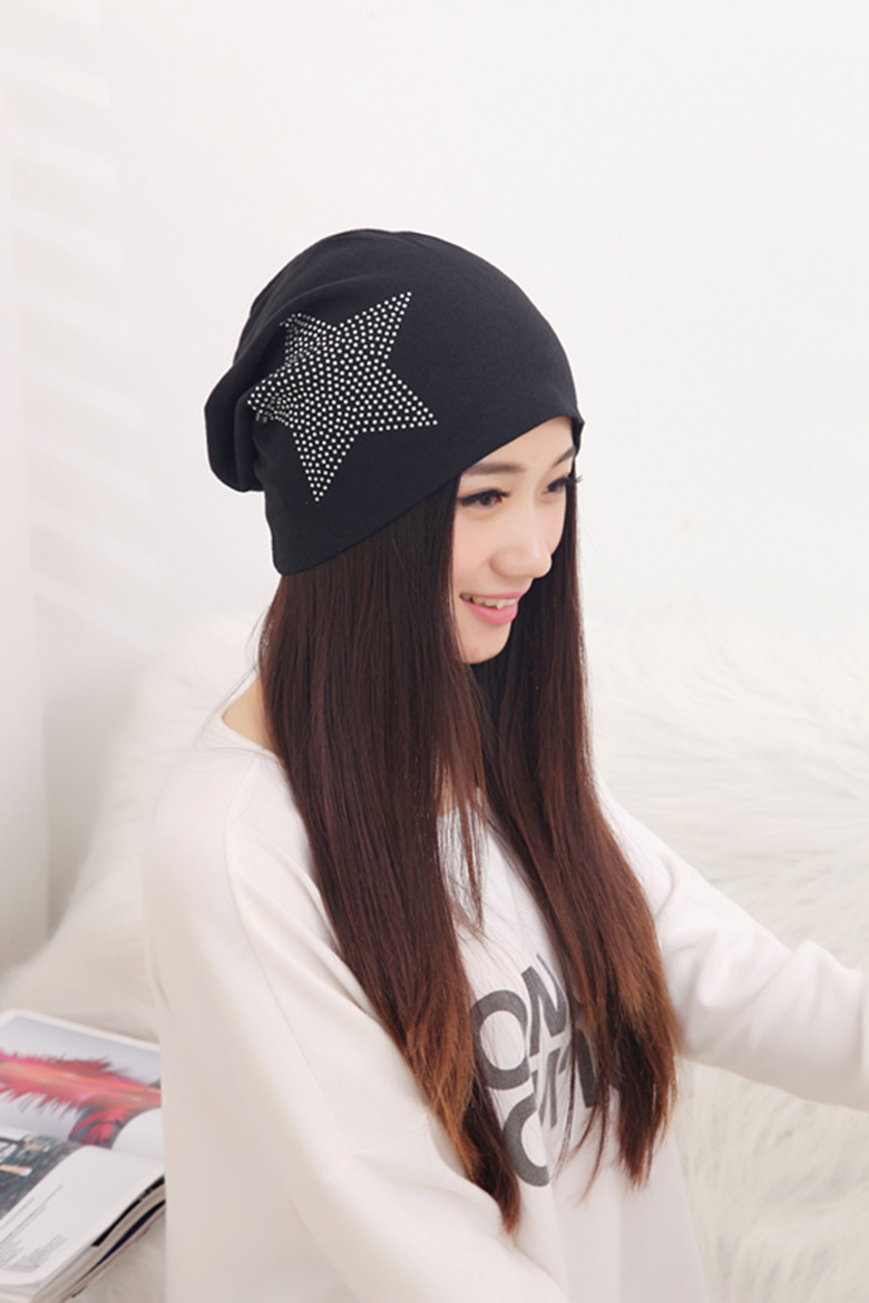 Free shipping autumn and winter beanies diamond turban Pentacle cap skullies hip hop stocking hat for