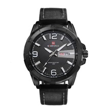 Relojes Hombre 2015 Men Watch Luxury Brand Naviforce Men s Quartz Watch Sports Leather Strap Waterproof