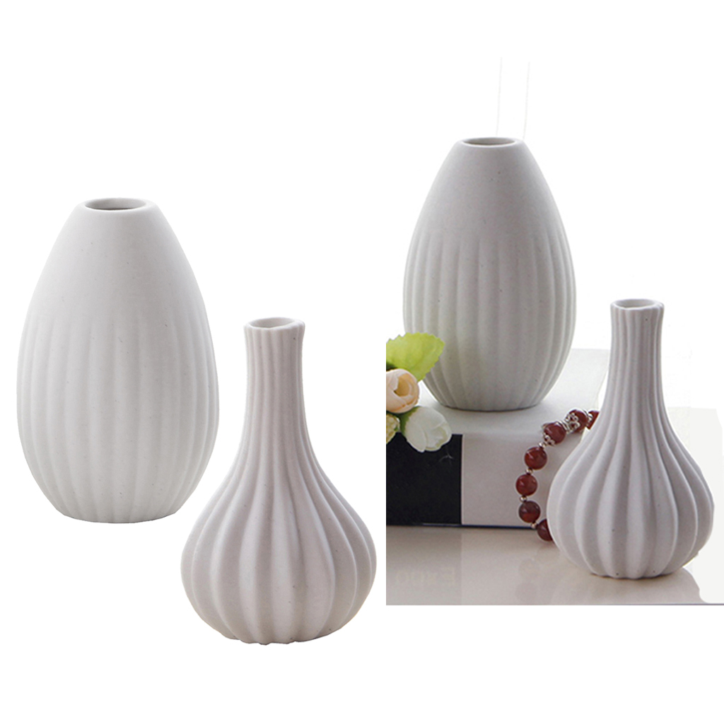 White Europe Brief Diamond Porcelain Vase Modern Fashion Ceramic