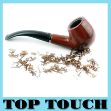 2015 New Fashion High Quality  Wooden Smoking Pipe Tobacco Smoking Pipes Smoke Pipes- Send Leather and Pipe Rack+Free Shipping