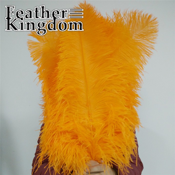 50-55cm orange ostrich feather 1