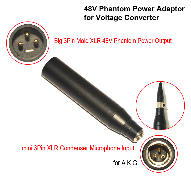 Condenser Mic XLR Adaptor TA3F Mini 3Pin Condenser Microphone XLR to