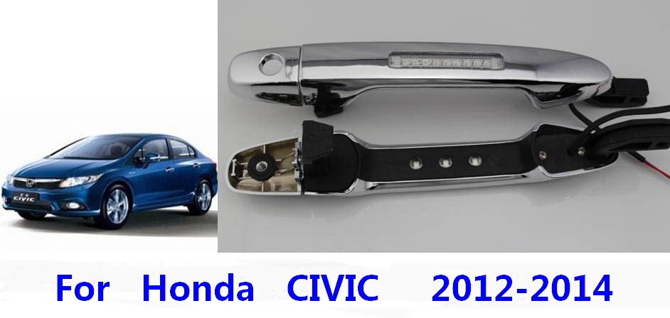 outside car door handles with led turn signal lights  2012-2015 car handle upgrade modification