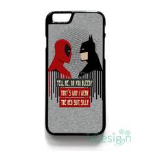 Fit for iPhone 4 4s 5 5s 5c se 6 6s 7 plus ipod touch 4/5/6 back skins cellphone case cover DEADPOOL VS BATMAN