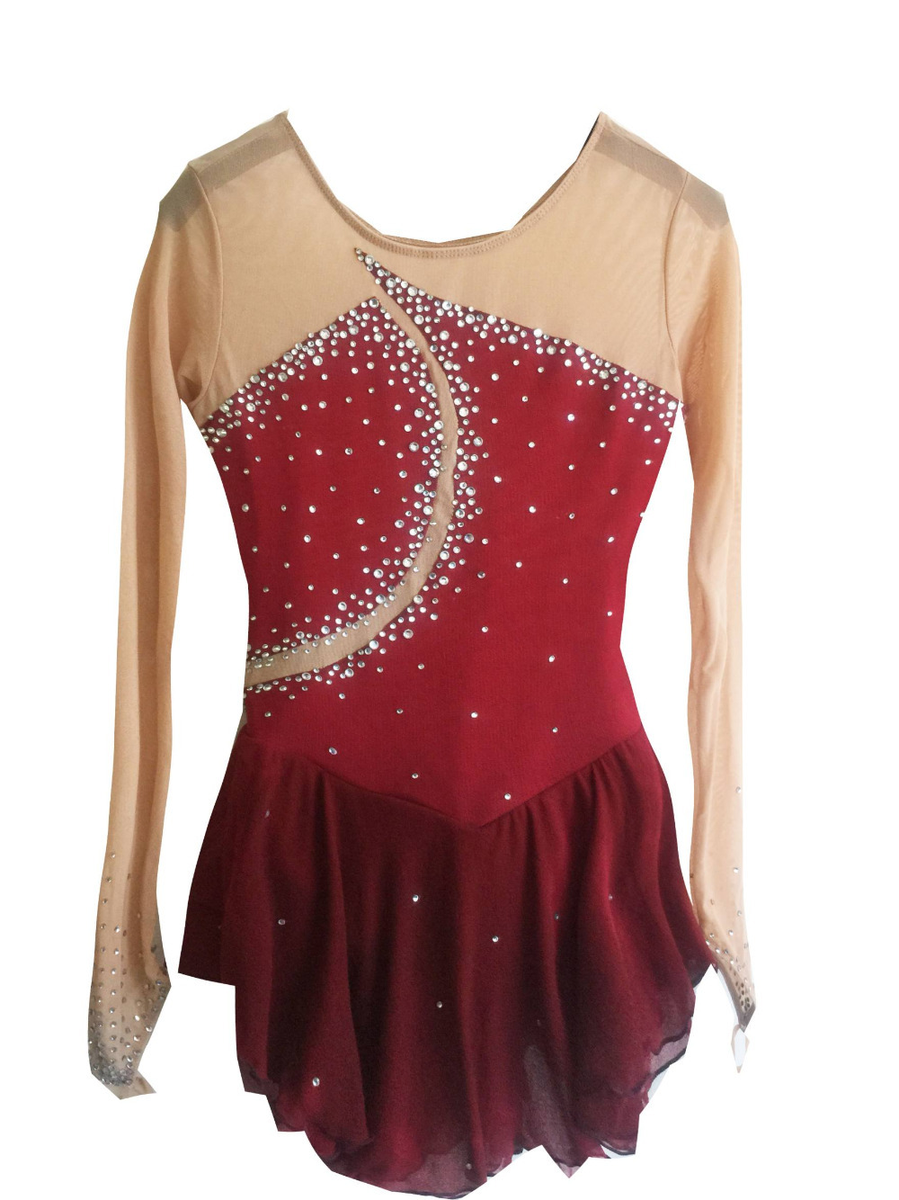 child ice skating clothing competition kids ice dress for figure custom