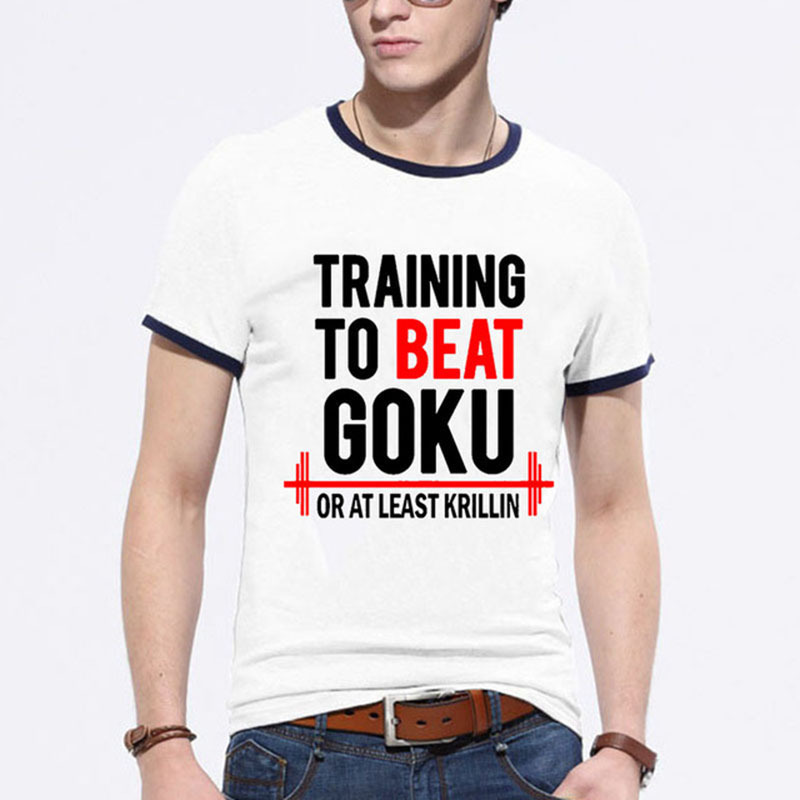 Cheap T SHIRT The Dragon Ball Z T Shirt Mens Training To Beat Goku Krillin Cotton