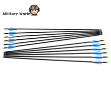 12pcs pack Outdoor Archery Sports Fiberglass Arrows 80cm Length 15 80lbs Lightweight Arrows For Compound Bow