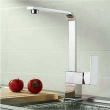 three holes Polished Chrome Torneira Cozinha.Brass Swivel Kitchen Faucet. 360 degree rotating Kitchen Mixer Tap.XK-101 torneira