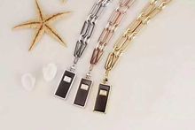 fashion Necklaces For Women 2015 locks Titanium Plated Rose Gold Bone Necklaces & Pendants perfume no 5 For Women Fine Jewelry