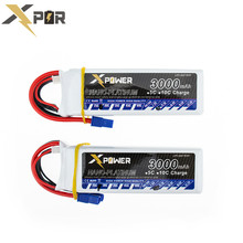 Lipo 11.1V 3s 3000mAh battery 30C max 35C EC3 plug 2pcs Xpower lithium batteries for RC Helicoptes Airplane drone parts