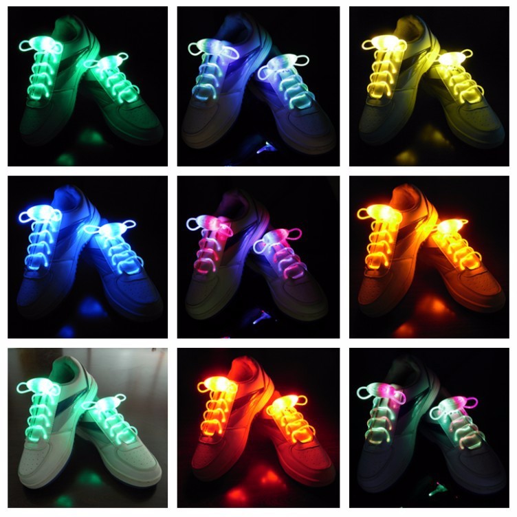 2019 3rd Generation Pair LED Sport Shoelaces Colored Neon Shoe Laces For Sneakers Luminous Rope