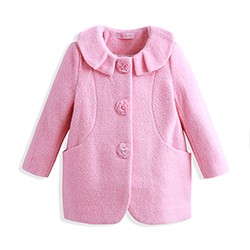 2015-Fashion-Girls-Wool-Coats-Color-Pink-and-Blue-Flower-Button-Turndown-Collar-Windbreaker-Kids-Clothing