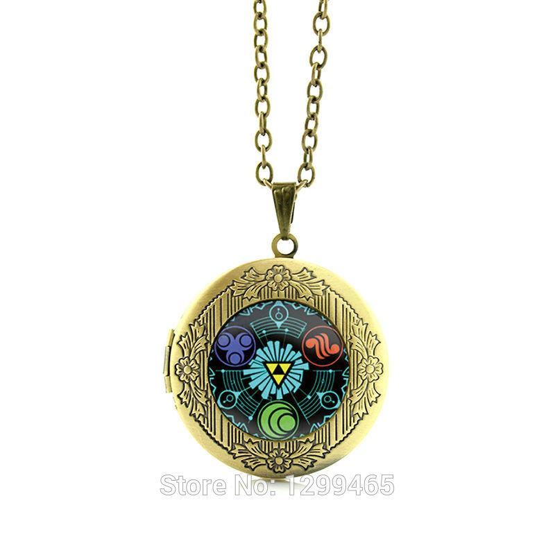 736 R0065 Legend of Zelda Game Majoras Mask Colorful Charm Necklace glass Cabochon Necklace-