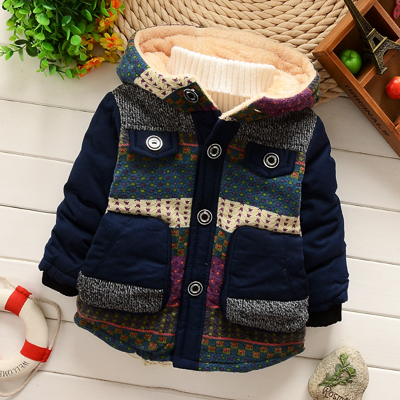 2016 Hot Sale Fashion Jacket Autumn Winter Hight Quality Coat Snow Wear Cotton Floral Boy Child Clothes Outfits Fast Shipping