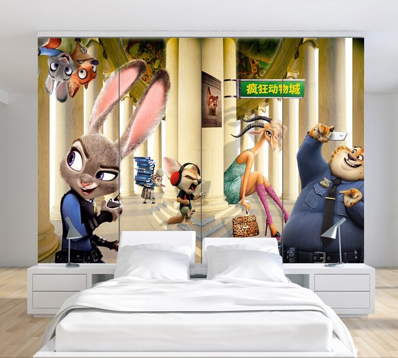 Papel Tapiz Personalizado 3d Zootopia Papel Tapiz De Dibujos