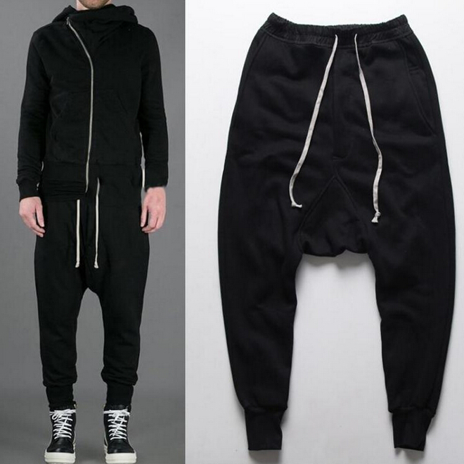 low crotch track pants