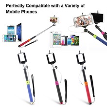 Brand New High quality Extendable Handheld Monopod With 3 5mm Audio Cable Control Perfect For IOS