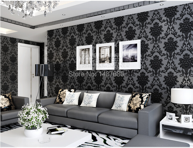 Damask 3D wall paper  Desktop Wallpaper Mural Imitation Non-woven Feature Wall Paper Roll for Living Room bedroom wallpaper sofa