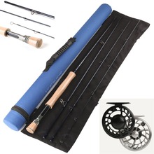 Free Shipping! Best Large Arbor CNC Reel And IM12 Carbon Fly Rod, Fly Fishing Line Fly Fishing Combo