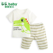 2016 Summer Baby Clothes Set Fashion Baby Suit Cotton Baby Girl Clothing Set Short Sleeve Infant Baby Boy Clothes Striped Set