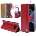 Pierre Cardin Flip Genuine Leather Card Wallet Hard Case Back Cover For Samsung Galaxy S7 edge