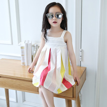 Girls Dresses Summer 2016 Girls Clothes Braces With Shoulder Straps 110cm-160cm 4-15years Old Girls Dresses
