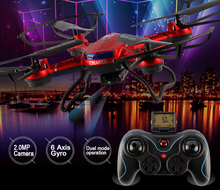 Free Shipping Black/White/Red 2.4G Remote Control Quadcopter F181 2.0MP HD Camera Black White Red Remote Control RC Helicopter