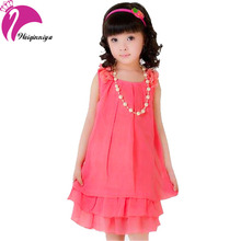 New Arrivals Summer 2016 Kid Girls Dress Cool Sleeveless Chiffon Dresses For Girl 4-15Y Children’s Clothes Vestidos Infantil Hot