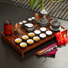 Free shipping purple clay tea set gaiwan tea se ceramic tea caddy multi color tea sets crackle glaze 6-piece set