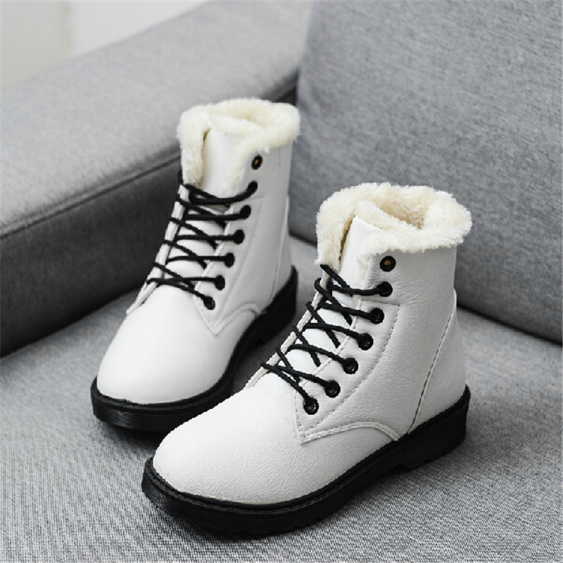2015 Women Winter Boots Fashion Boots Botas Mujer Fur Snow Boots Women Ankle Boots Flat Heels Winter Shoes Warm Snow Shoes D1