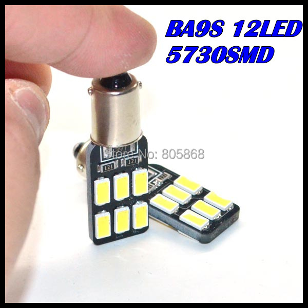 2 . / lot     BA9S 194 W5W Canbus 12smd 5630 5730     