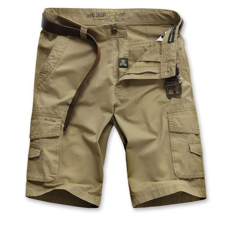 2015 Brand AFS JEEP Plus Size 30-44 Summer Men\'s Army Green Cargo Casual Bermuda Shorts Cotton Short Pants Pantalones Corto 882 (1)