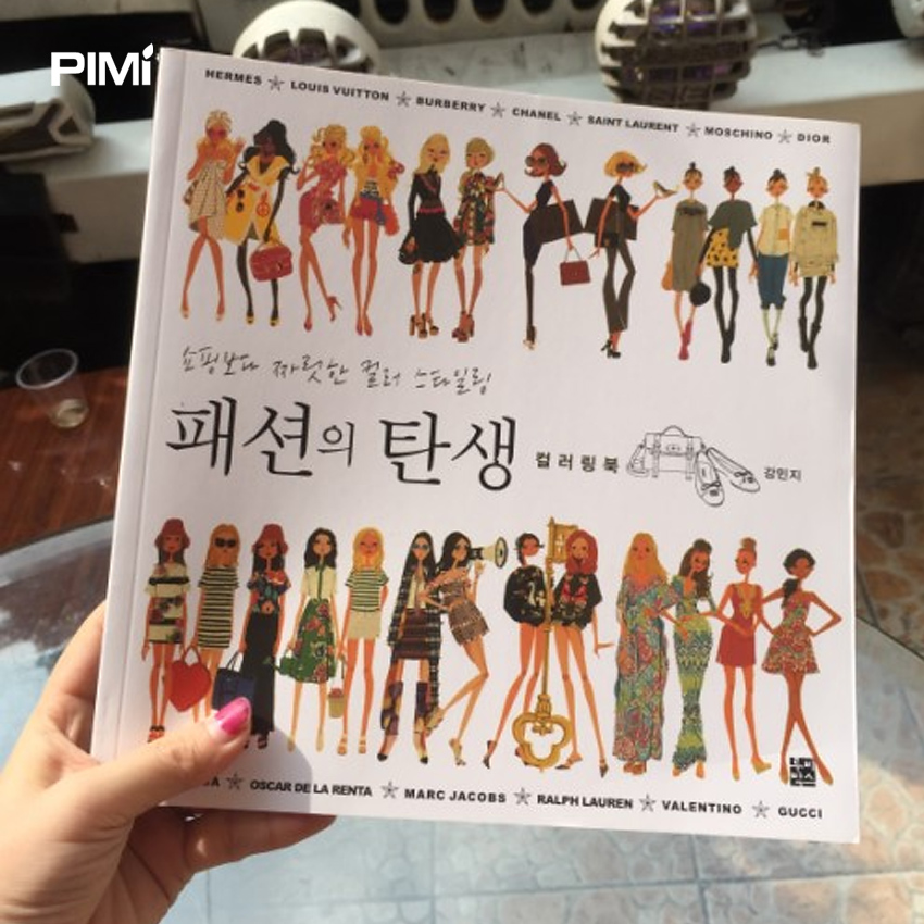 Fashion colouring pages for adults