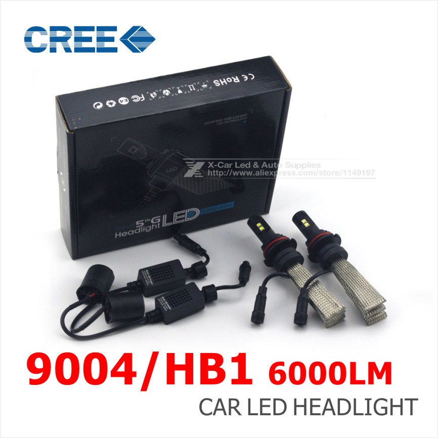 2016 NEW 9004/HB1 80W 6000LM CREE  LED Headlight Kit LUXEON MZ CHIP H/L 12/24V White 6K 20W/Bulb Motorcycle Car Light Source