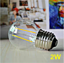 1pcs 2W 4W 6W 8W A60 E27 Led filament bulb 110 240V Edison Retro Bulbble White