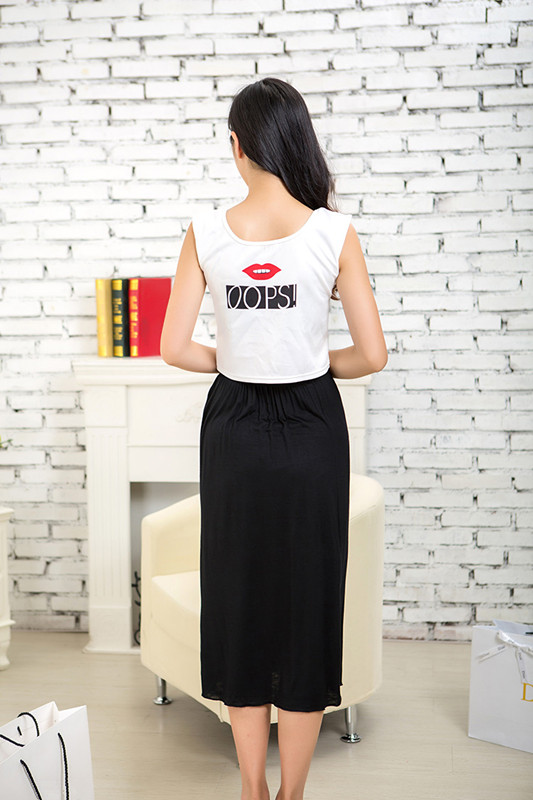 Description Picture 6 of itemWoman Half Slips Modal Solid Skirt Petticoat Knee Length dress Lady Underskirts Vestidos Summer Cheap Skirts Underdress Summer