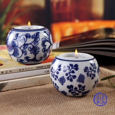 Compra azul candelabro de cerámica para la decoració ...