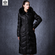 2015 SHENOWA womens White jackete down extreme winter plus cape fur dames casaco de clothes mayo abrigo invierno mujer