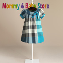 Girl Brand Dress girls dress girl’s Checked Dress for 2-7 years old children Clothing Princess dress