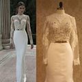 Robe De Mariage Lace Long Sleeve Wedding Dresses Sheer Sexy Bridal Gown Plus Size vestido de