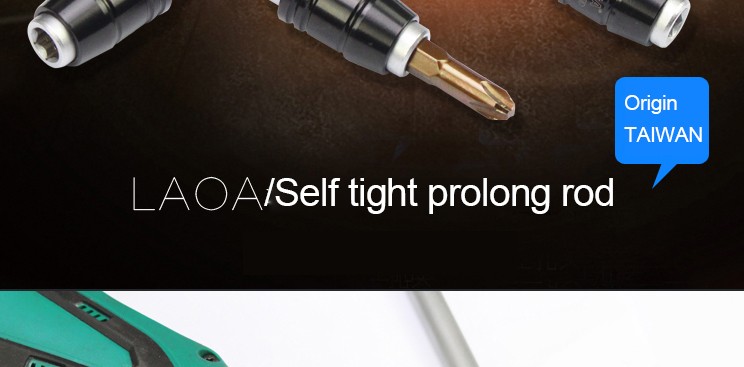 LAOA High Quality Rapidly divoice Magnetic 1/4 Socket Prolong Rod 6.3mm Sleeve Extension Rod Electric Prolonger Bit