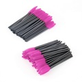 100pcs lot New make up brush Pink synthetic fiber Disposable Eyelash Brush Mascara Applicator Wand Brush