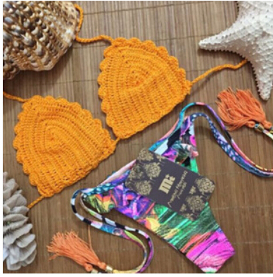 Sexy Women Handmade Crochet Bikini Swimwear Strap ...