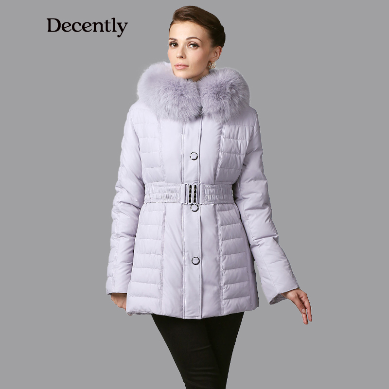 winter duck down jacket women,real soft mink fur collar winter coat with hood women winter slim coats 20142B1220
