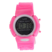 New Design Boys Girls Student Time Sport Electronic Digital LCD Wrist Watch free shipping 